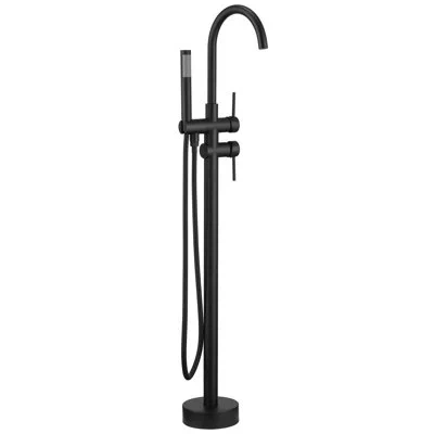 Casainc Residentail Freestanding Tub Faucet Double Handheld Shower Bathroom Bathtub Faucet In Matte Black