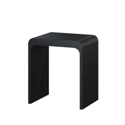 Casainc Riverside Freestanding Solid Surface Bathroom Shower Stool In Matte Black