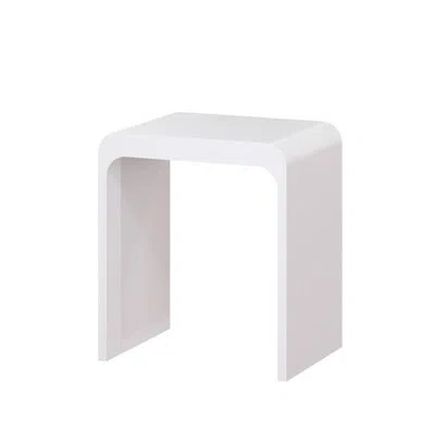 Casainc Riverside Freestanding Solid Surface Bathroom Shower Stool Shower Bench Shower Chair In Matte White