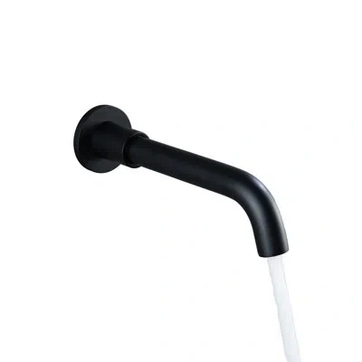 Casainc Round Brass Shower Spout With Decorative Cover In Matte Black