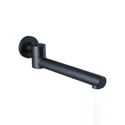 Casainc Round Swing Shower Spout With Decorative Cover In Matte Black