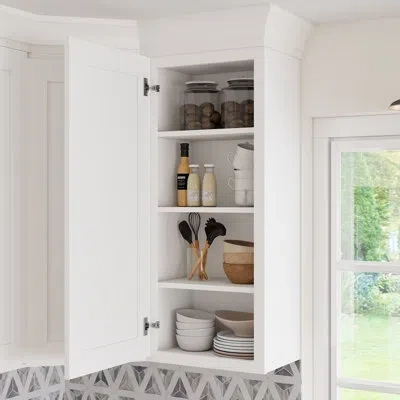 Casainc Shaker Kitchen Wall Cabinet W18" X H42" X D12" In Painted;shaker Blanc;white Shaker