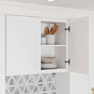 Casainc Shaker Kitchen Wall Cabinet W30" X H24" X D12" In Painted;white Shaker;shaker Blanc