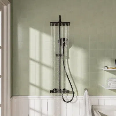 Casainc Shower Faucet With Rough-in Valve In Matte Black