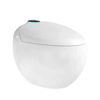 Casainc Smart Toilet With Built-in Water Tank, Auto Lid, Foot Sensor Flush, Heated Seat, Warm Air Dryer & Bi In White
