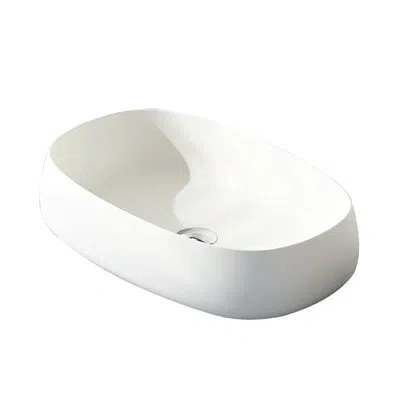 Casainc Solid Surface Resin Bathroom Vessel Sink In Matte White