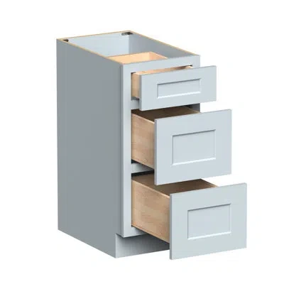 Casainc W15"x D24"x H34.5" Kitchen Drawer Base Cabinet In Painted;dove Grey;gris Colombe