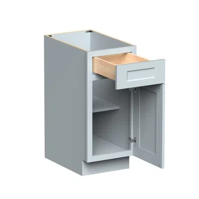 Casainc W15"x D24"x H34.5" Kitchen Standard Base Cabinet In Painted;dove Grey;gris Colombe
