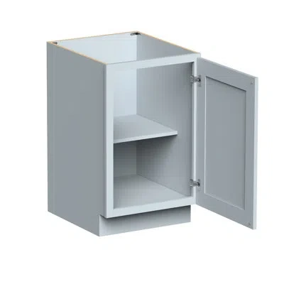 Casainc W21"x D24"x H34.5" Kitchen Full Height Door Base Cabinet In Painted;dove Grey;gris Colombe