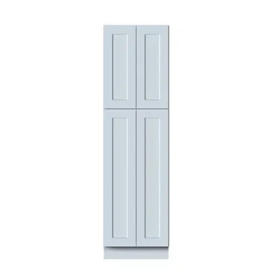 Casainc W24"x D27"x H84" Kitchen Tall Pantry Cabinet In Painted;dove Grey;gris Colombe