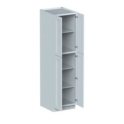 Casainc W24"x D27"x H90" Kitchen Pantry Cabinet In Painted;dove Grey;gris Colombe