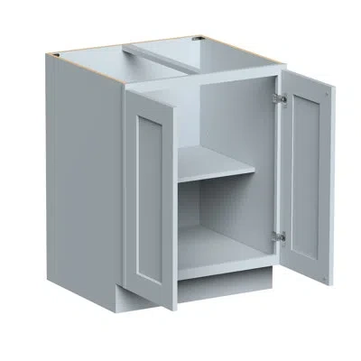 Casainc W27"x D24"x H34.5" Kitchen Full Height Door Base Cabinet In Painted;dove Grey;gris Colombe