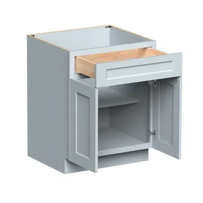Casainc W27"x D24"x H34.5" Kitchen Standard Base Cabinet In Painted;dove Grey;gris Colombe