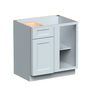 Casainc W33"x D24"x H34.5" Kitchen Blind Corner Base Cabinet In Painted;gris Colombe;dove Grey