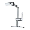 Casainc Willow Single Handle Pull Out Kitchen Faucet With Touchless Sensor, Three-function Mode Sprayer In Chrome Plated