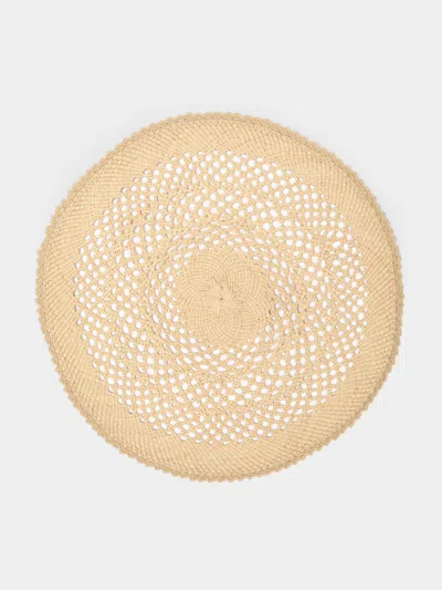 Casalatina Crochet Handwoven Placemats (set Of 4) In Neutral