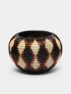 Casalatina Gotas Handwoven Werregue Palm Basket In Multi