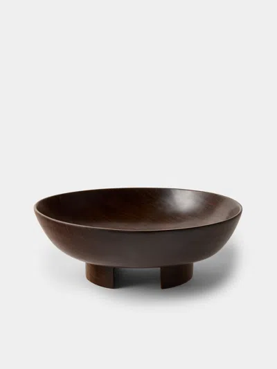 Casalatina Lara Full Moon Hand-carved Salad Bowl In Brown