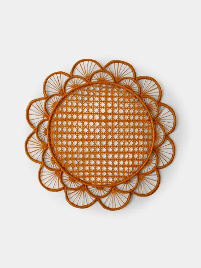 Casalatina Margarita Handwoven Iraca Palm Placemats (set Of 4) In Brown