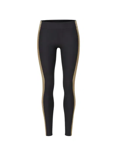 Casall Colour-block High-waisted Leggings In Black