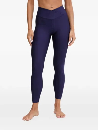 Casall Crossover Leggings In Blue