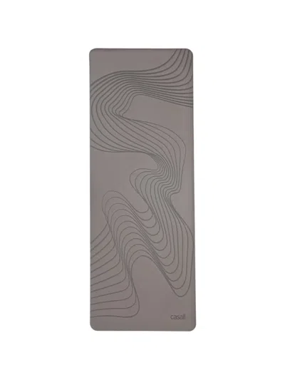 Casall Grip & Cushion Iii Surge Graphic-print Yoga Mat In Gray