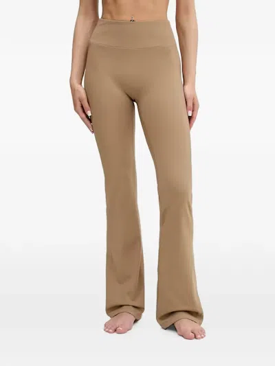Casall High-waisted Flared Trousers In Brown