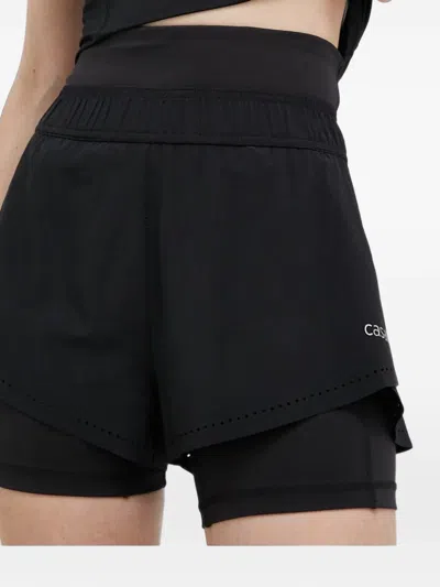 Casall Layered Laser-cut Shorts In Multi