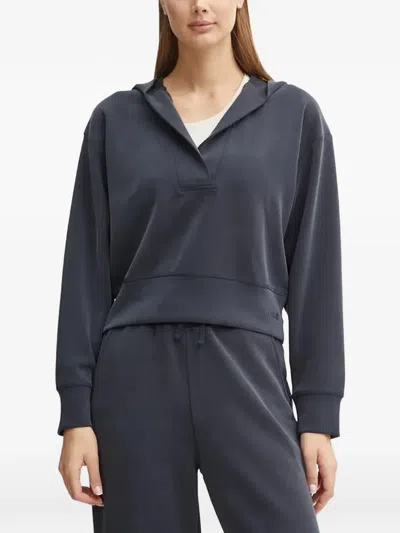 Casall Peachy V-neck Hoodie In Grey