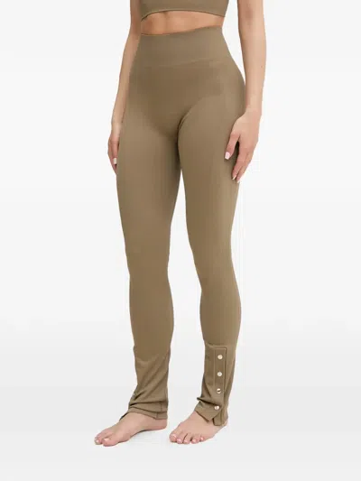Casall Ribbed Leggings In Brown