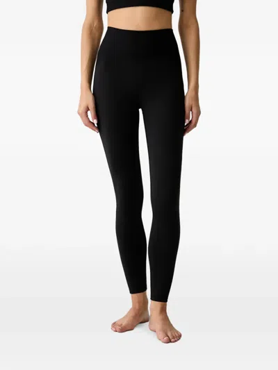Casall Ribbed-waistband Leggings In Black