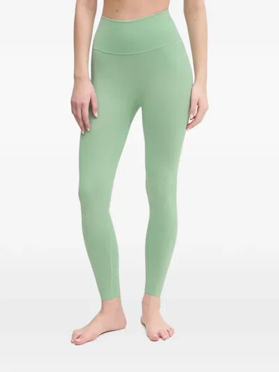 Casall Scallop High-waisted Leggings In Green