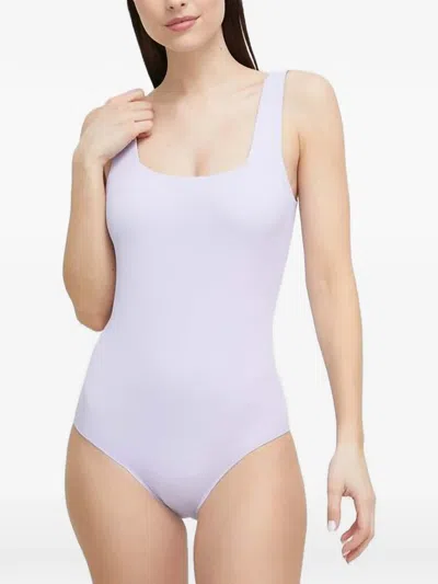Casall Scoop-neck Open-back Swimsuit In Purple
