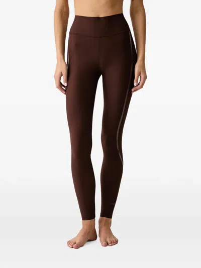 Casall Sculpture 3.0 Side-stripe Leggings In Brown
