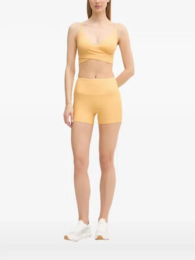 Casall Wrap-style Sports Bra In Yellow