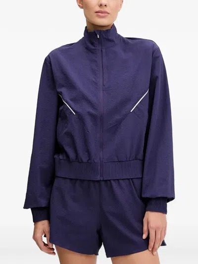 Casall Zip-up High-neck Jacket In Blau
