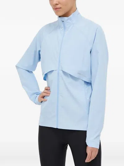 Casall Zip-up Layered Windbreaker Jacket In Blue