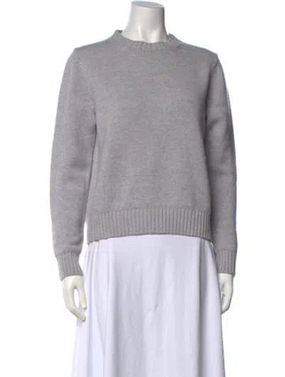 Pre-owned Casasola Cashmere Crew Neck Sweater In Gray