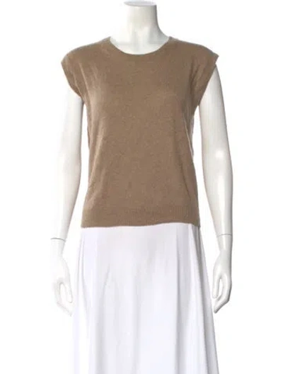 Pre-owned Casasola Cashmere Scoop Neck Sweater In Neutral