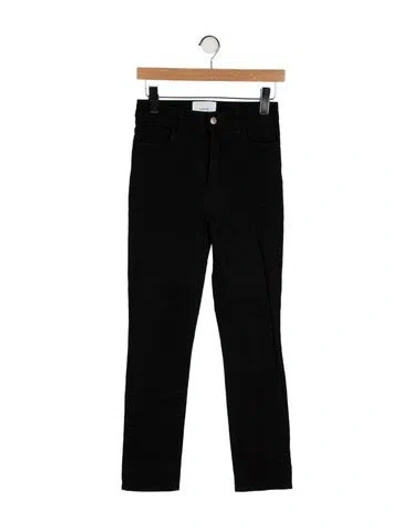 Pre-owned Casasola High-rise Straight Leg Jeans In Black