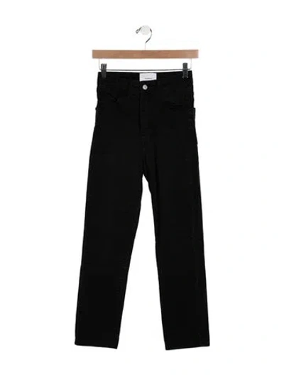 Pre-owned Casasola High-rise Straight Leg Jeans In Black