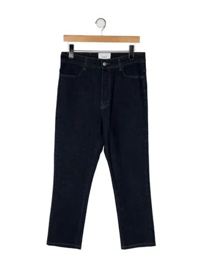 Pre-owned Casasola High-rise Straight Leg Jeans In Black