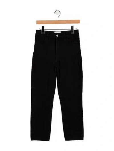 Pre-owned Casasola High-rise Straight Leg Jeans In Black
