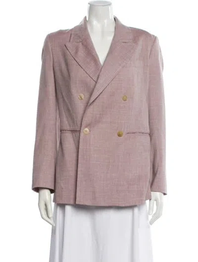 Pre-owned Casasola Virgin Wool Blazer In Pink