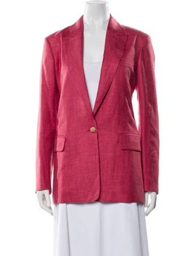 Pre-owned Casasola Virgin Wool Blazer W/ Tags In Pink