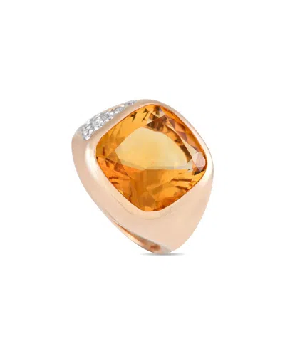 Casato 18k 0.30 Ct. Tw. Diamond & Citrine Ring In Gold