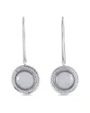 Casato 18k White Gold 0.65ct Diamond And Chalcedony Drop Earrings 200480