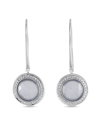 CASATO CASATO 18K 0.65 CT. TW. DIAMOND & CHALCEDONY EARRINGS