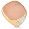 Casato 18k Yellow Gold 0.65ct Diamond And Chalcedony Ring 200473 In Gold