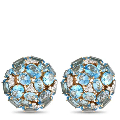 Casato 18k Yellow Gold 0.73ct Diamond And Topaz Earrings 200537
